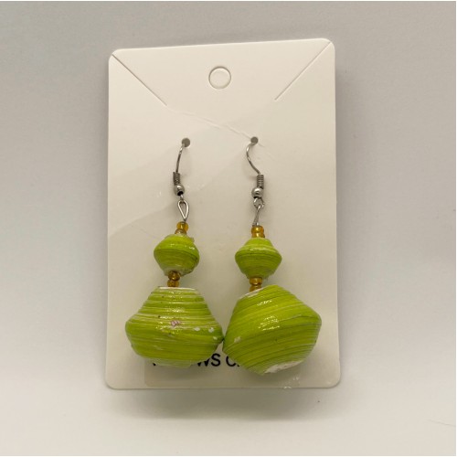Large Green Earrings