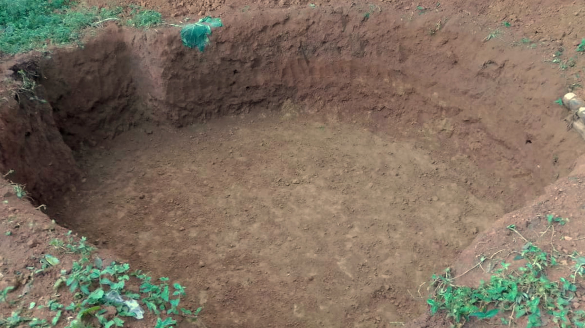 excavations for the biogas digester